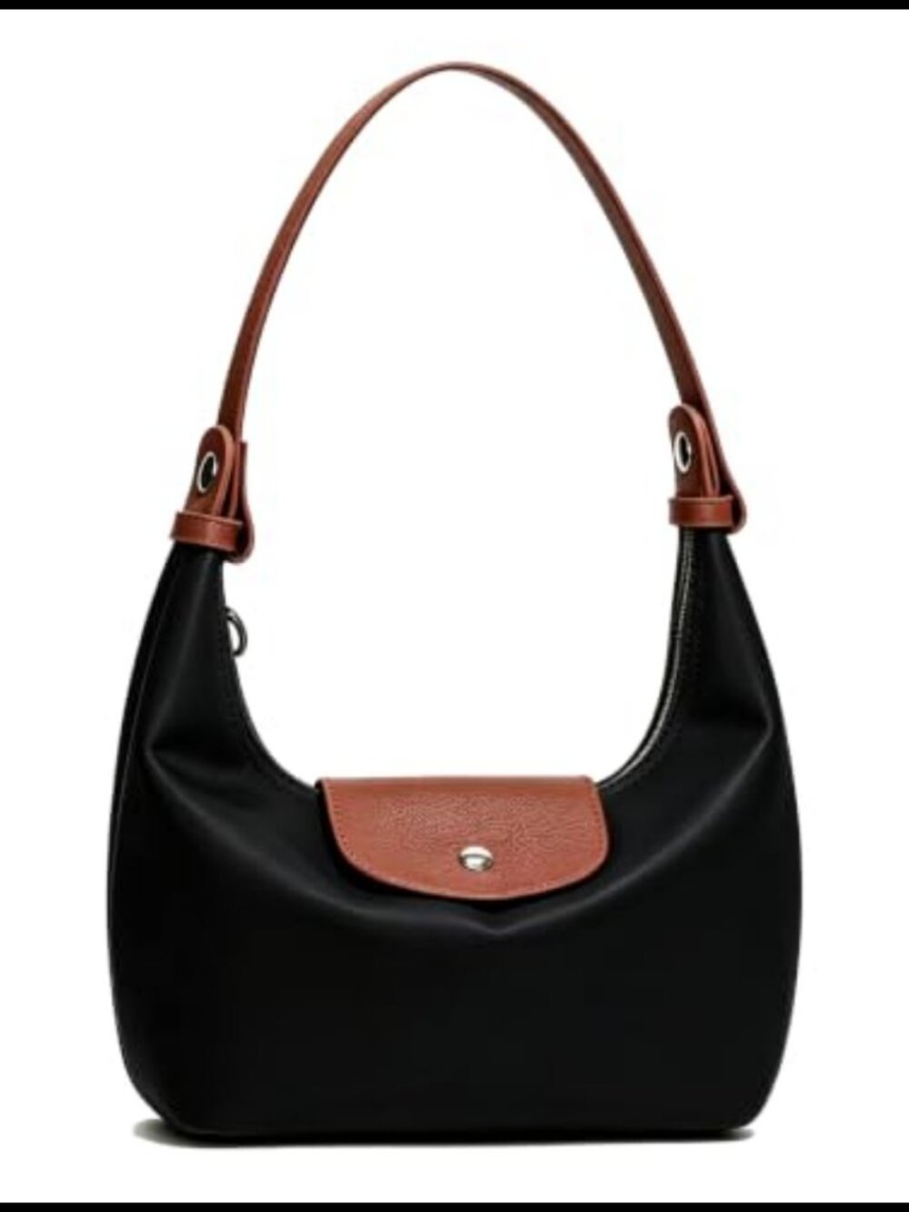 Convertible Mini Nylon Hobo Bag with Detachable Crossbody Straps